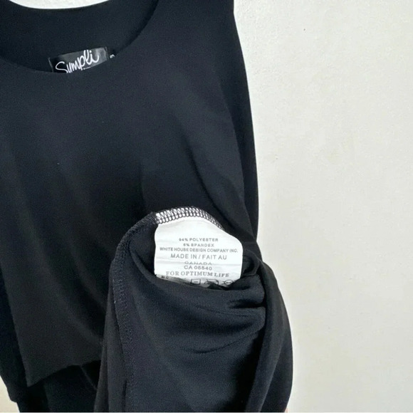 Sympli Womens 6 Tiered Black  Tank Relax Essential Top - Picture 9 of 12